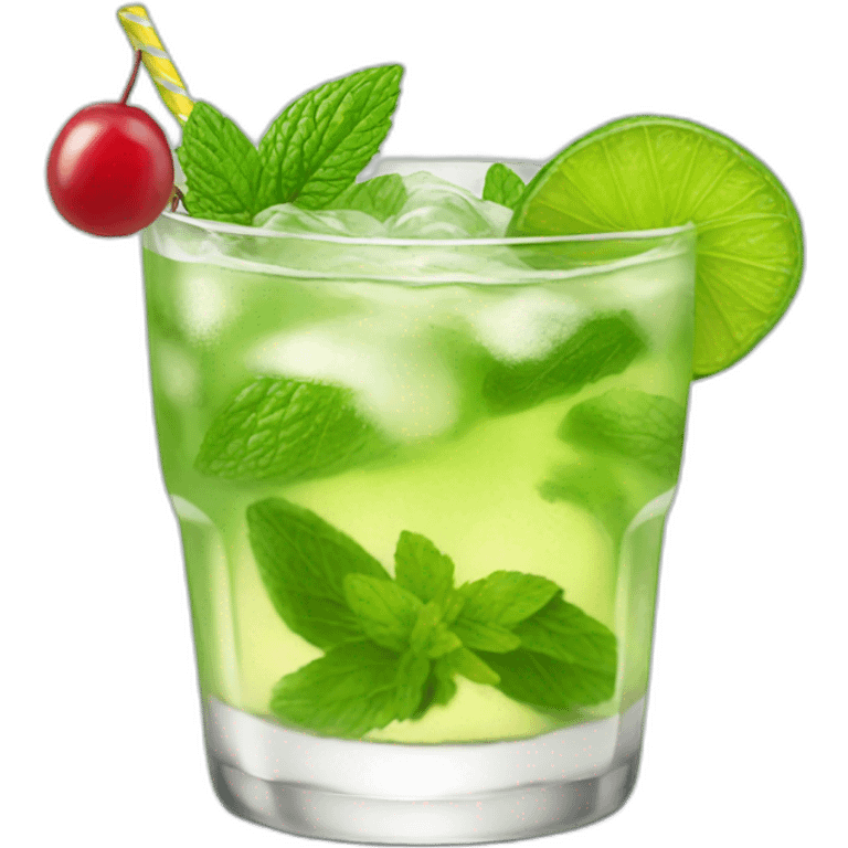 Beautiful birthday mojito emoji