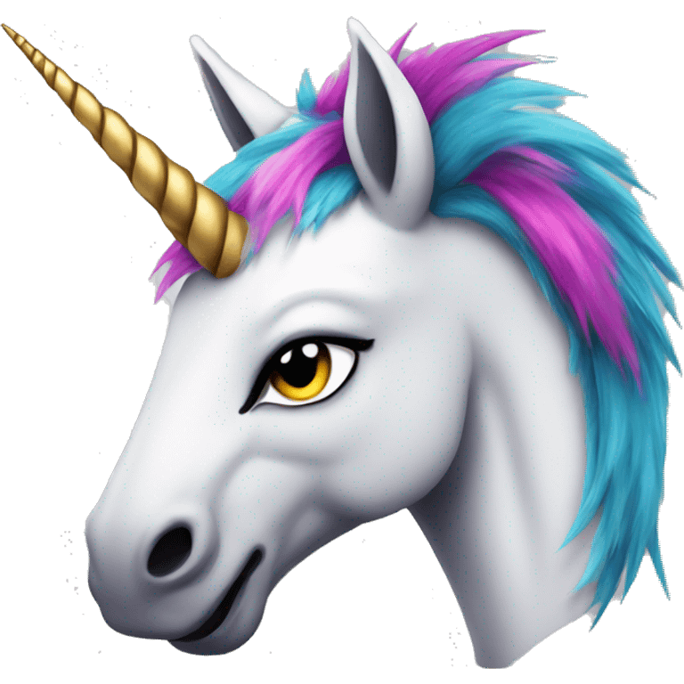 punk kafalı unicorn emoji