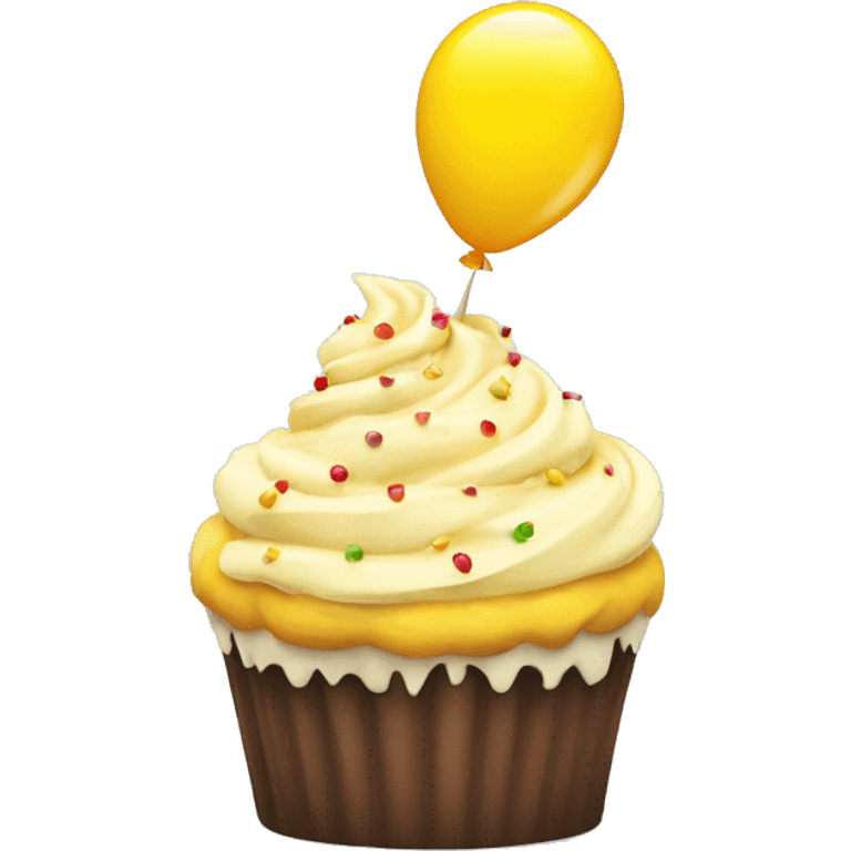 Birthday IOS basic round yellow emoji blowing out alone emoji