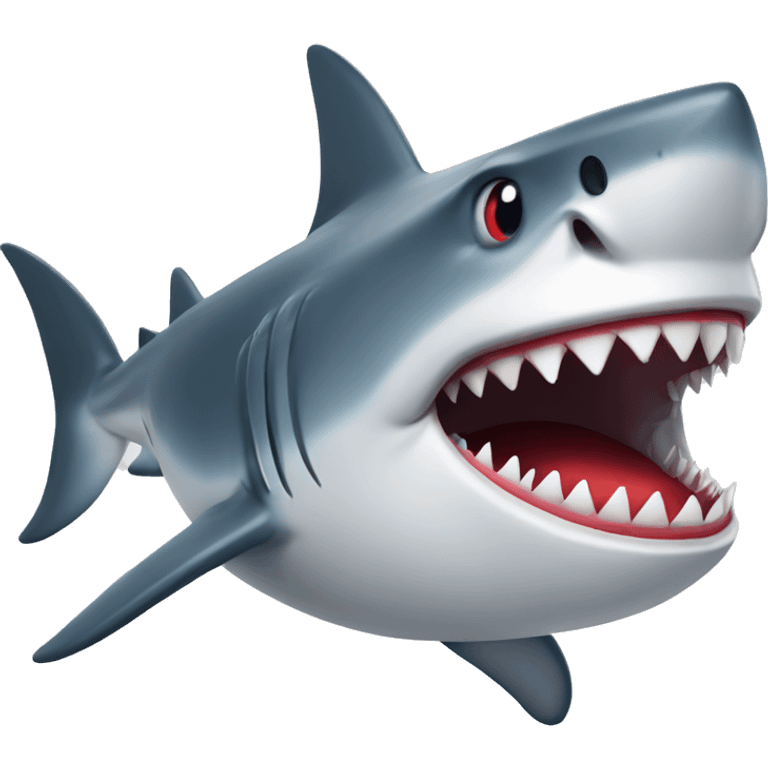 Shark with red teeth emoji