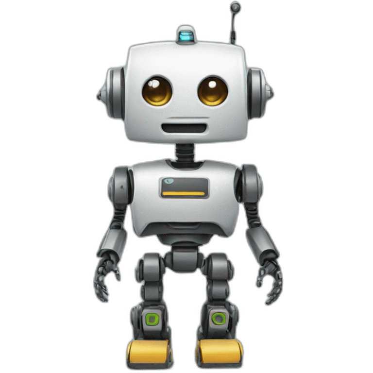 a robot saying ok emoji