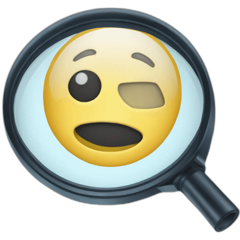 Magnifier blie emoji