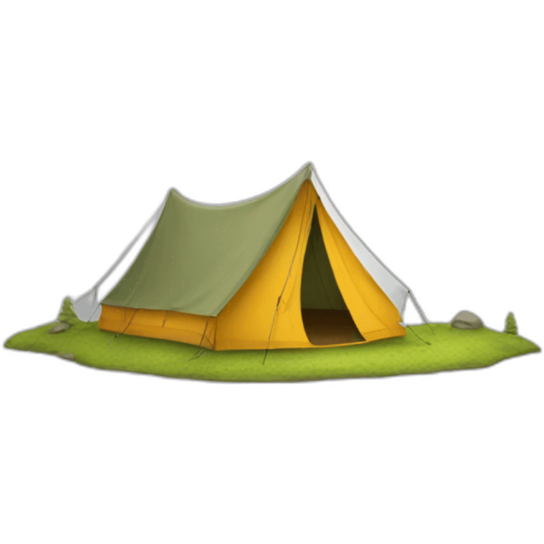 tent in mountain emoji