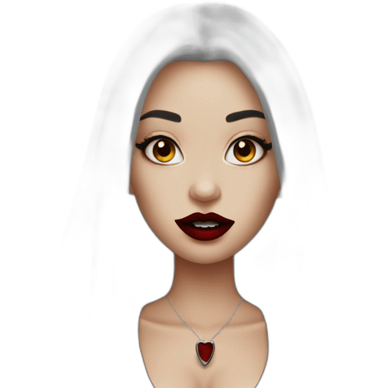 Vampire girl lipstick  emoji