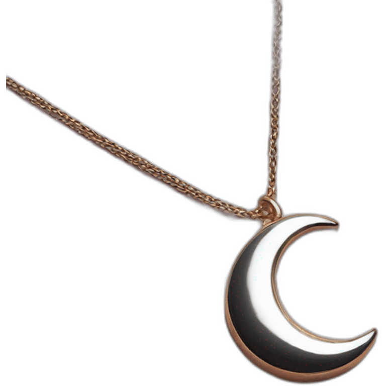 crescent moon necklace emoji