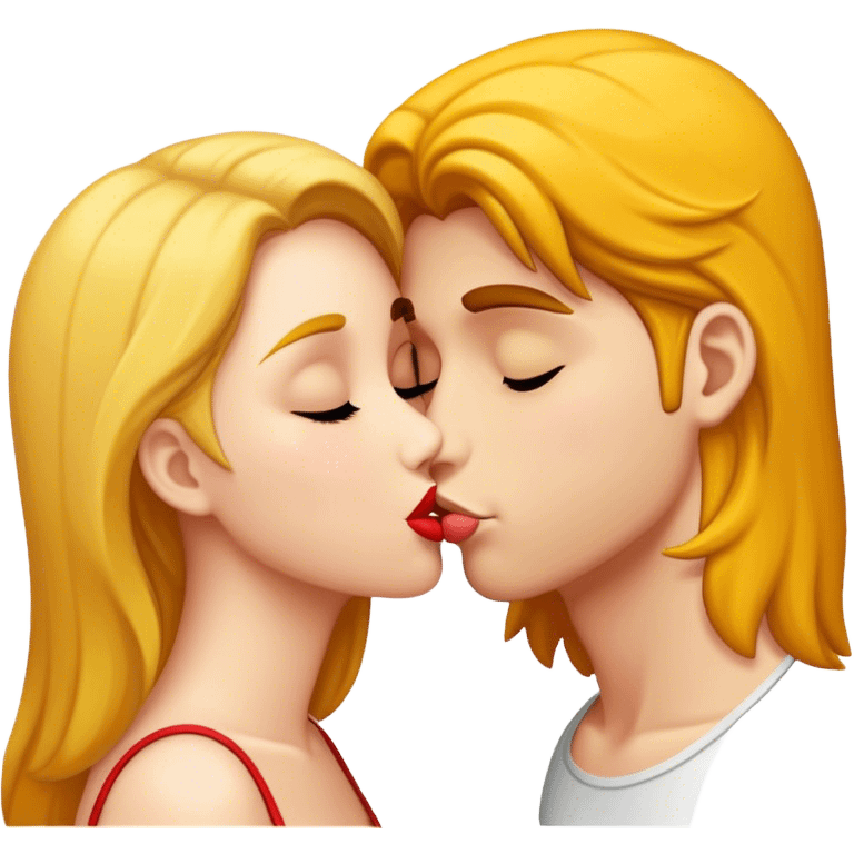 romantic kiss between lovers emoji