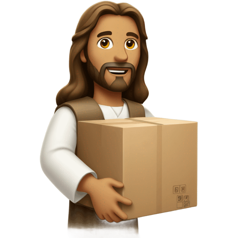 Jesus christ moving boxes emoji