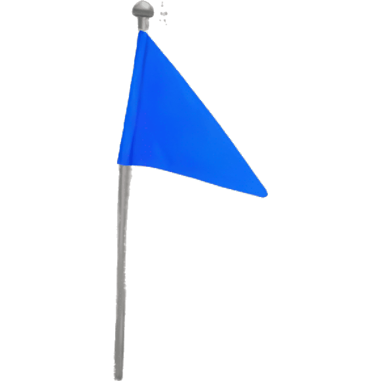 blue triangular flag posted to the ground emoji