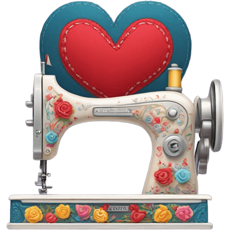 sewing machine as a heart emoji