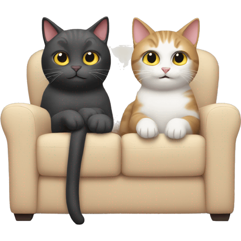 couple of cats watching tv emoji