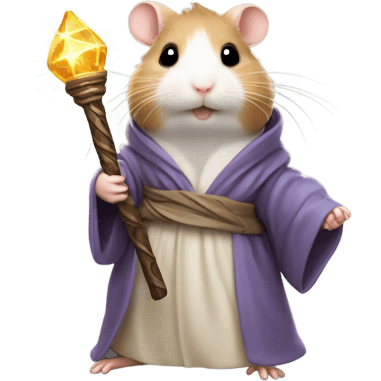 Hamster wearing robe holding a staff emoji