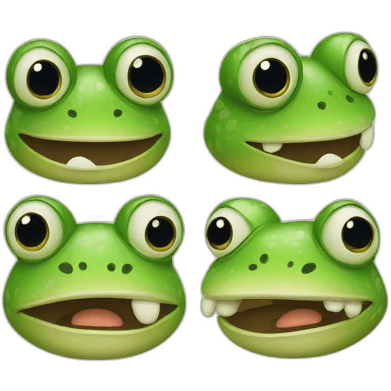 Bad mood frog emoji