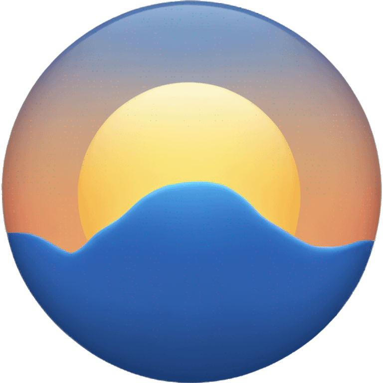 Blue sun set emoji