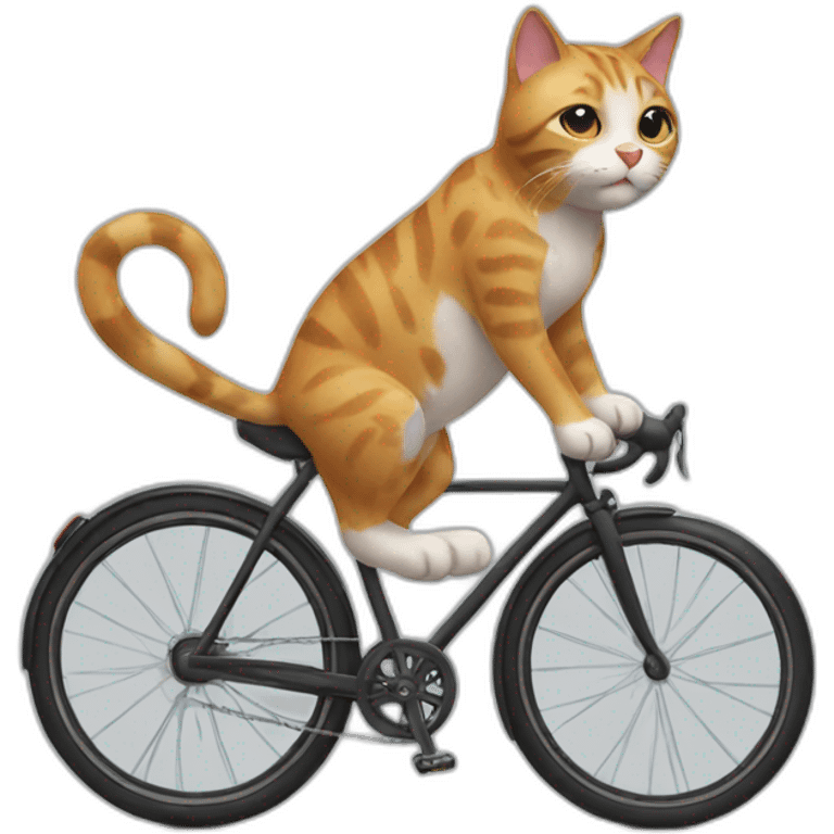 Cat on bike emoji