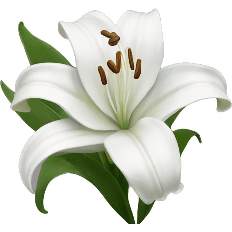 White lilies  emoji