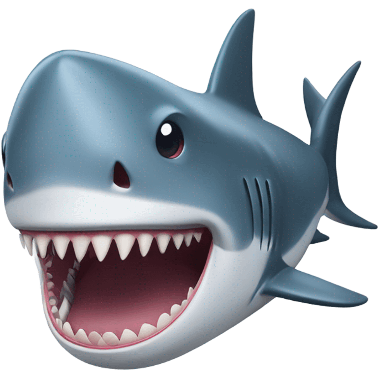 Shark with a big head and big mouth  emoji