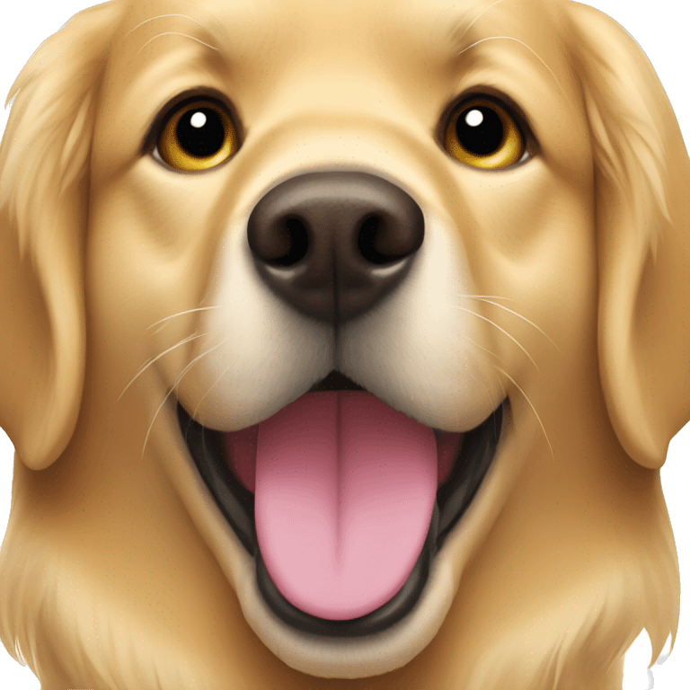 Blonde Golden retriever face  emoji