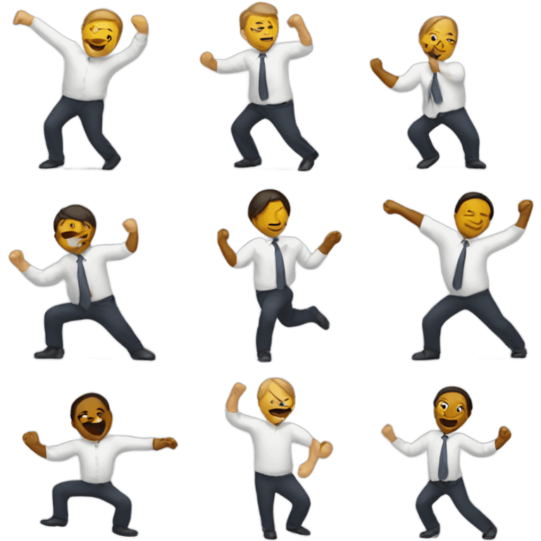 colleagues dancing emoji