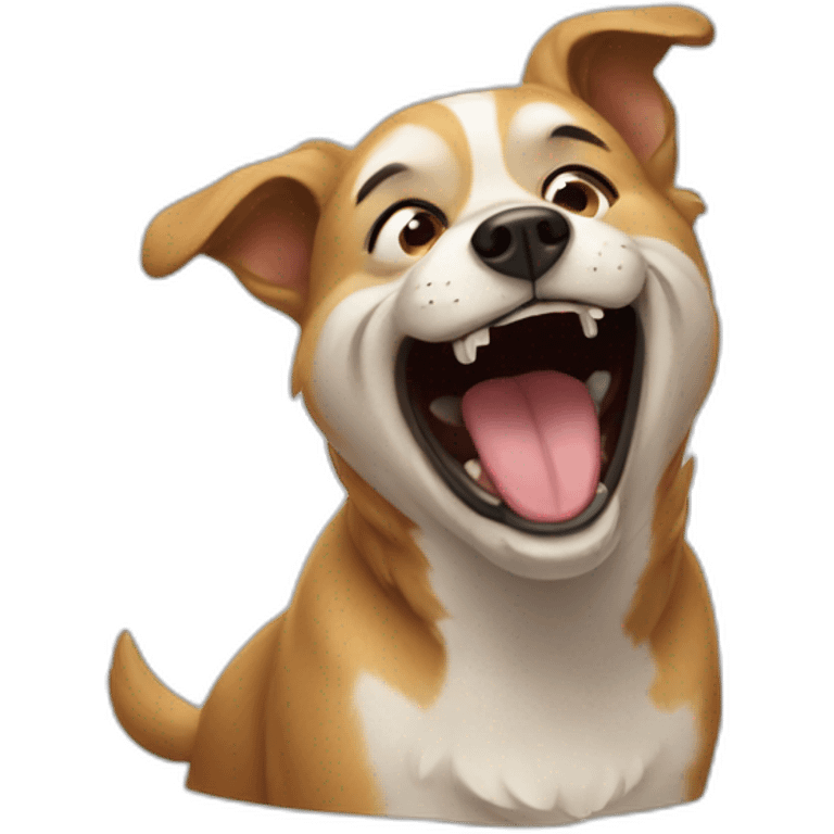 Laughing dog emoji