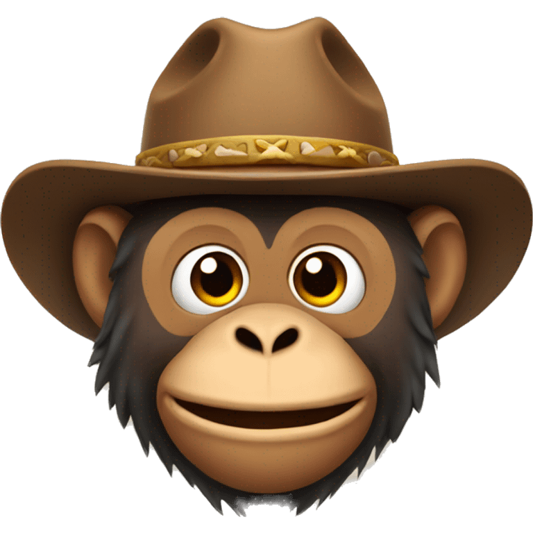 Monkey in a cowboy hat emoji