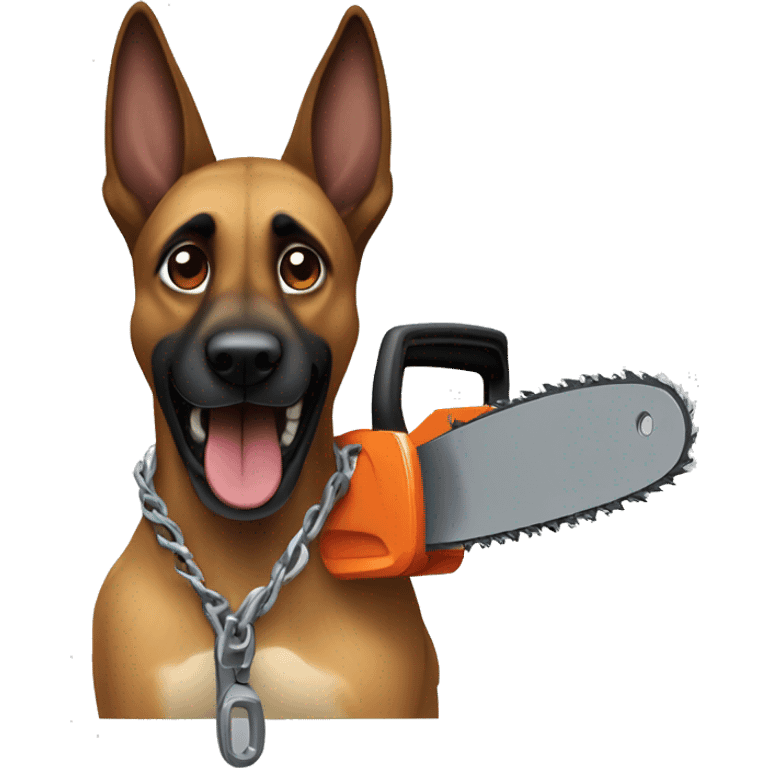 malinois chain saw  emoji