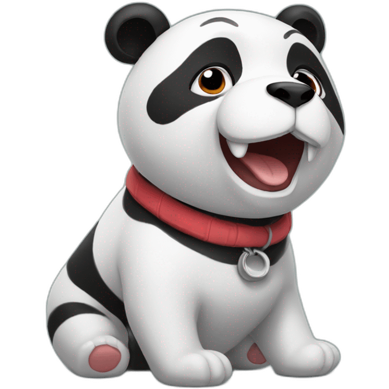 Panda sur un chien emoji