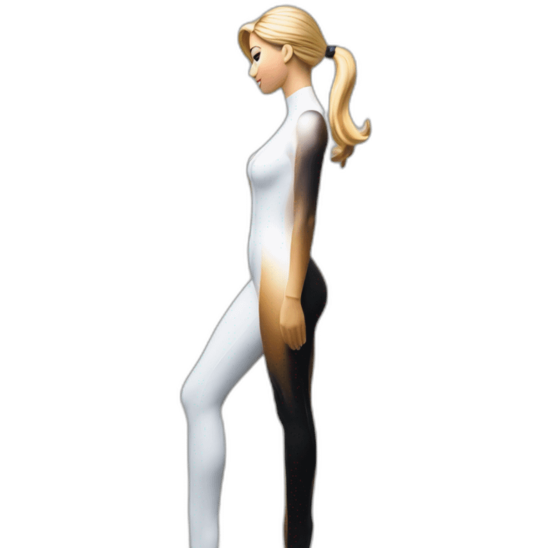 Ivanka trump tall figurine side view in body paint emoji