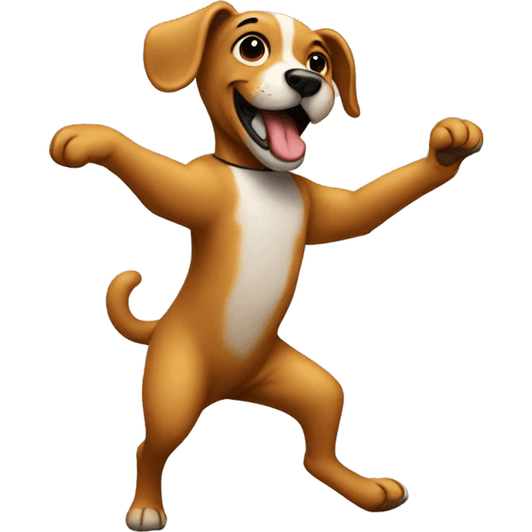 Dog dancing emoji