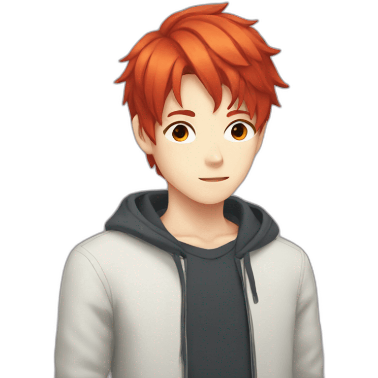 anime boy with red  hair emoji