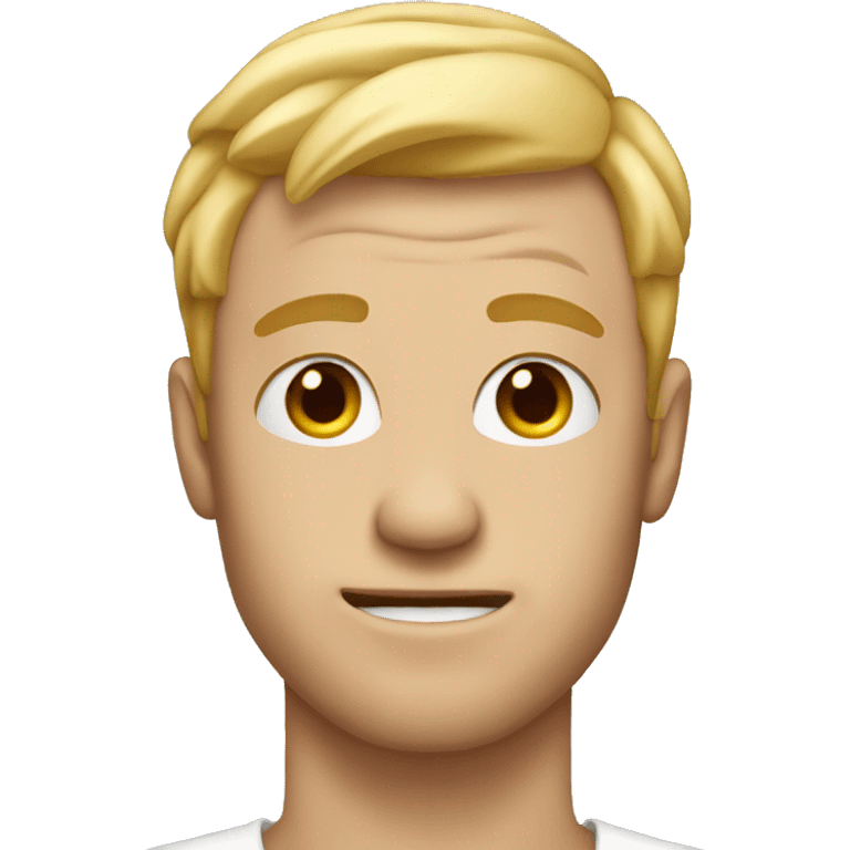 blond man with acne emoji