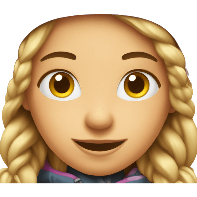 girl skiing emoji