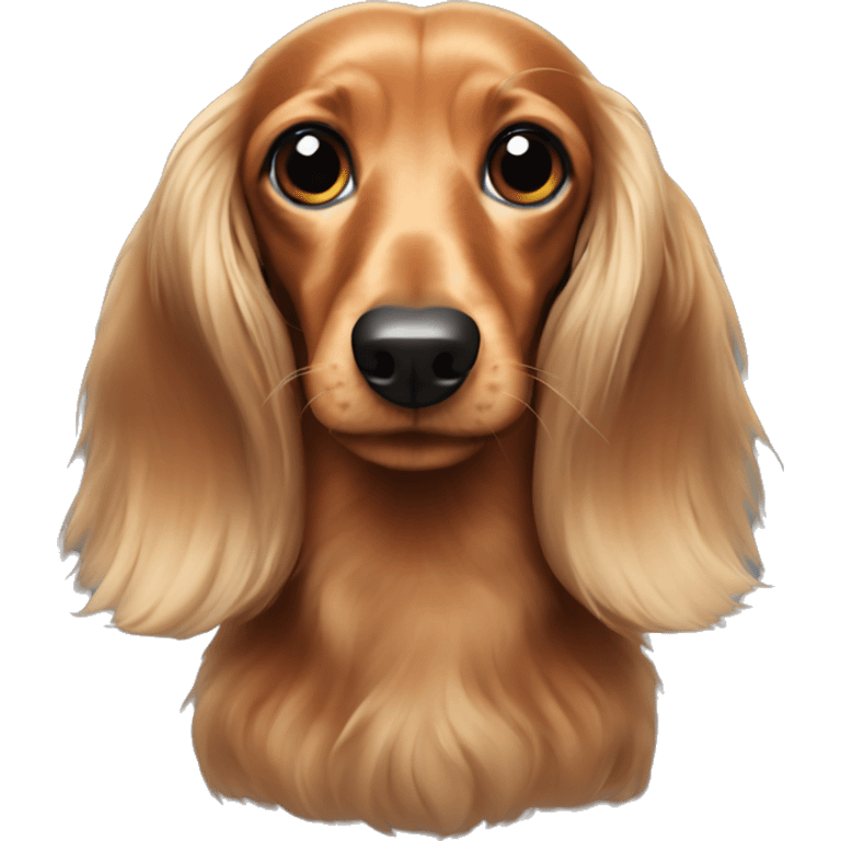 Mini long haired dachshund  emoji