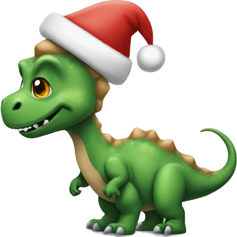 Dinosaur Santa emoji