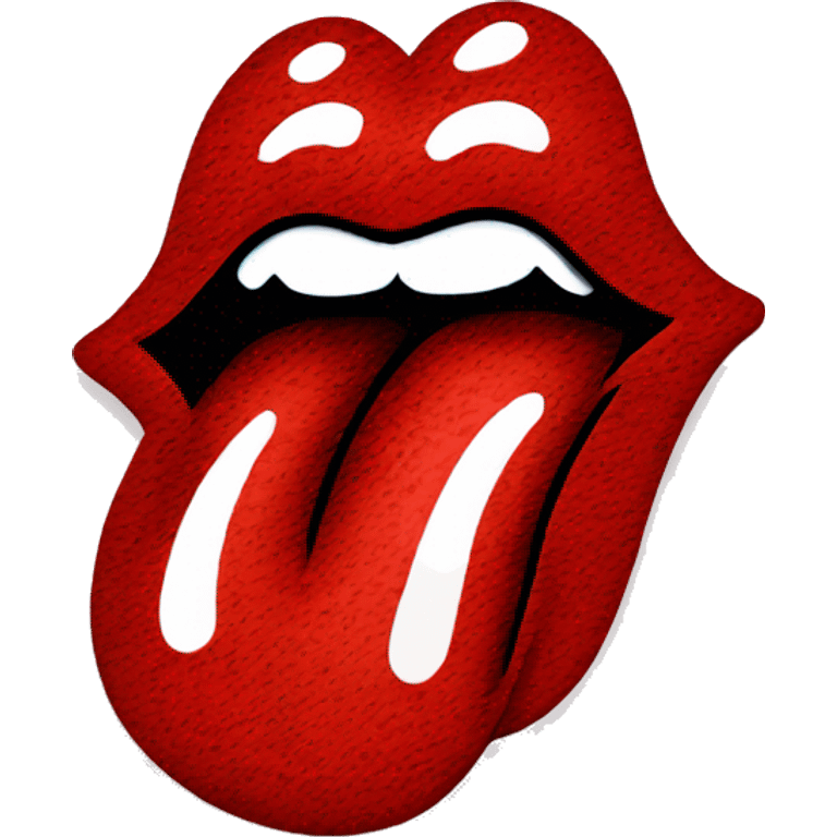 Rolling Stones tongue logo emoji