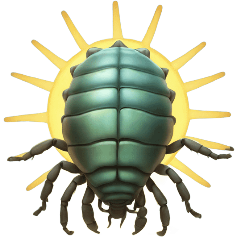 Sunshine behind isopod emoji