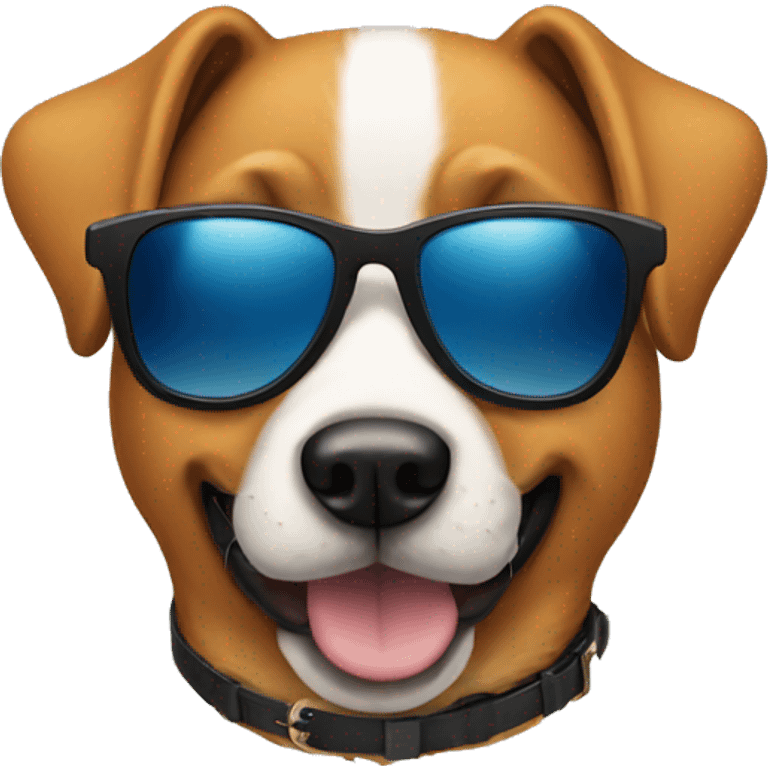 A dog with sunglasses emoji