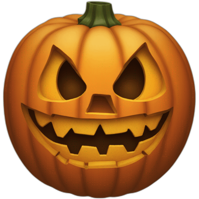 Scary Jack o'lantern emoji