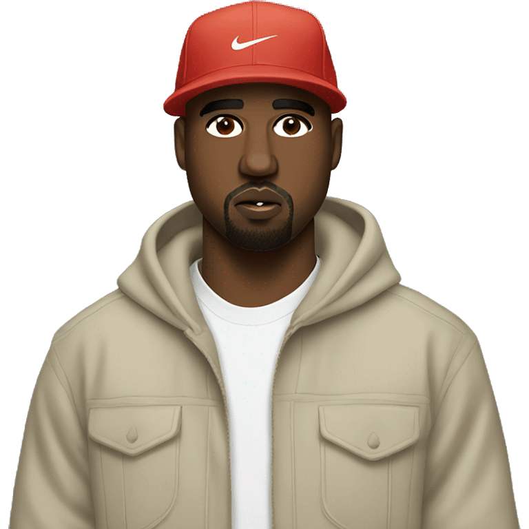 Kanye West with NIKE hat emoji