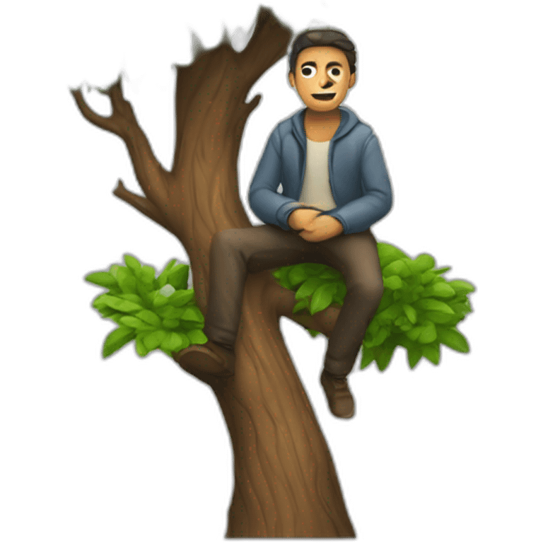 a man in the tree emoji