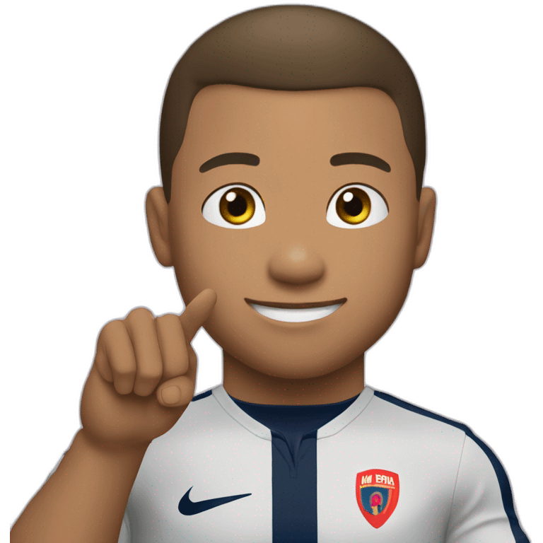 mbappe saying yes with hand emoji