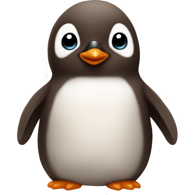 fuzzy brown baby penguin emoji