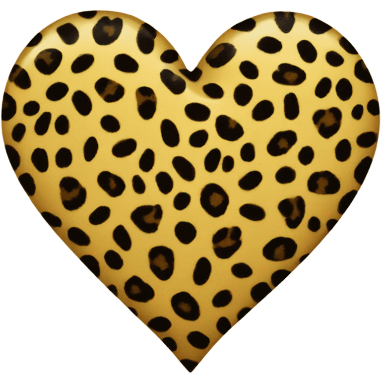 leopard print heart emoji