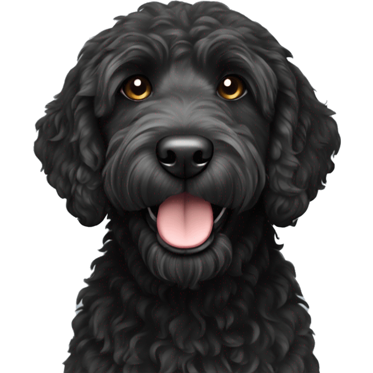 Black labradoodle  emoji