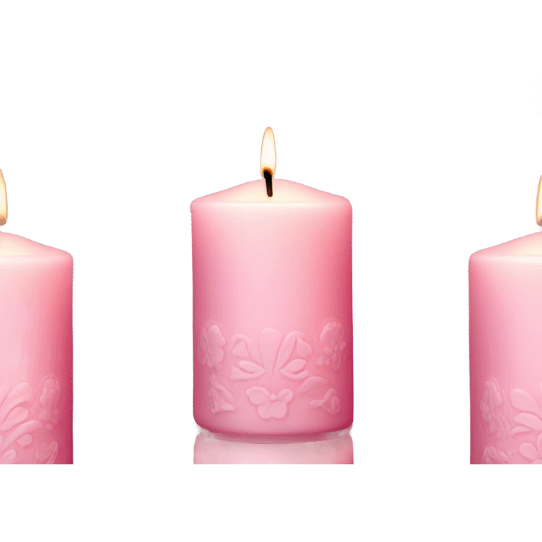 Aesthetic pink candle  emoji