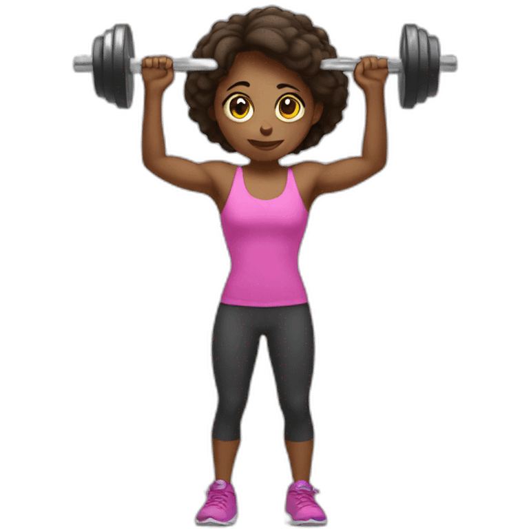 girl lifting weights emoji