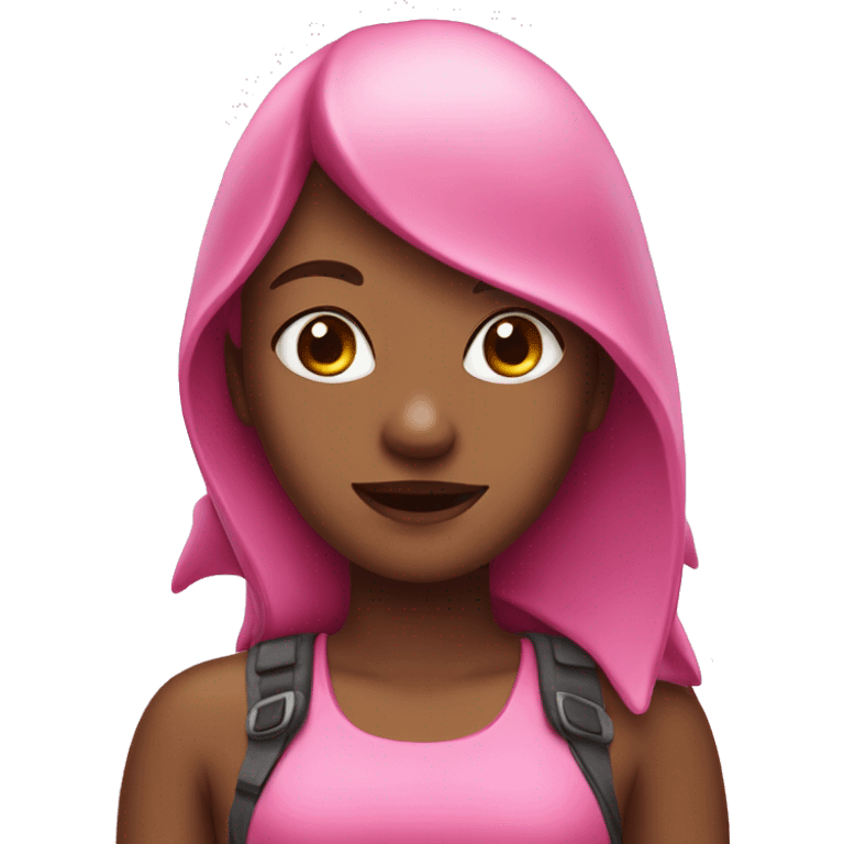 Pink shark girl emoji