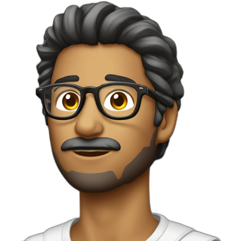 homem terno usando mascara cavalo com oculos escuros emoji