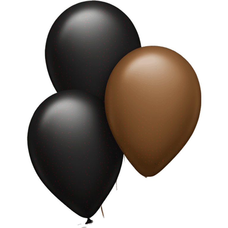 Black and brown balloons emoji