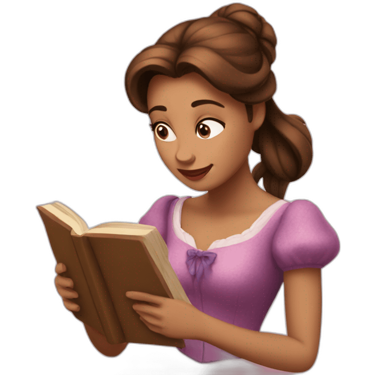 Belle reading a book emoji