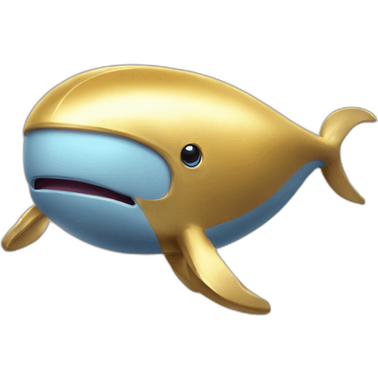 gold super hero whale emoji